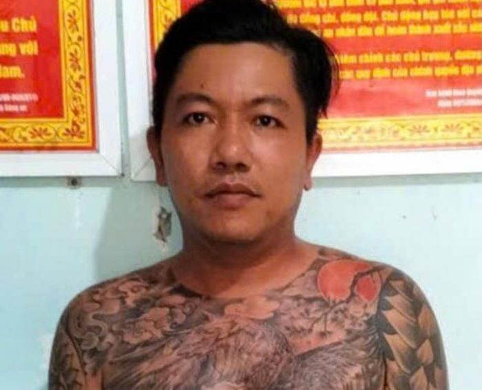 Phùng Công Tài tại cơ quan Công an.