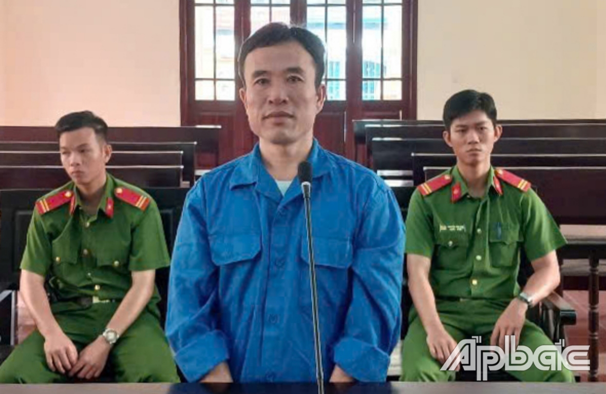 Bị cáo Nguyễn Văn Tèo tại phiên tòa xét xử sơ thẩm.