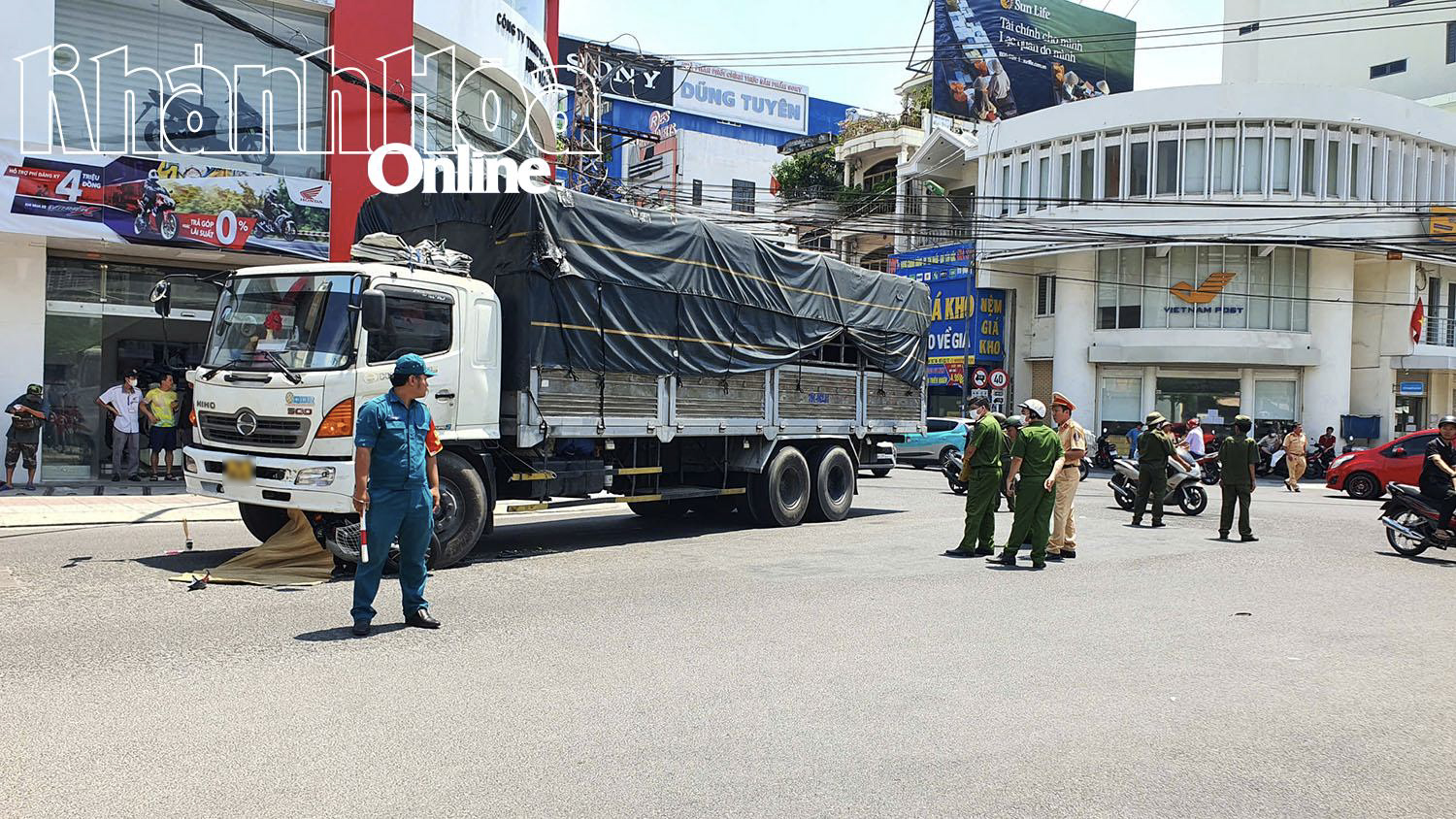 Hiện trường vụ tai nạn.