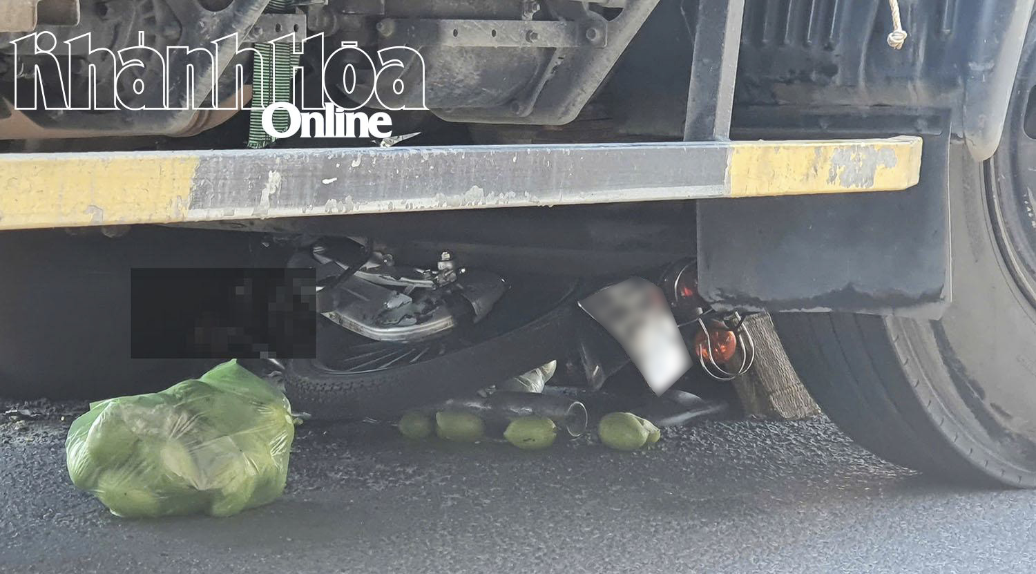 Hiện trường vụ tai nạn.