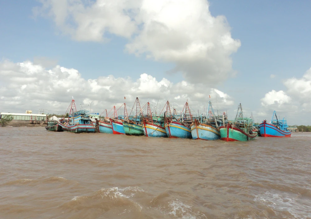 Khu vực cảng cá Bình Thắng, huyện Bình Đại, tỉnh Bến Tre - nơi tàu cá BT-99666-TS cập bến để đưa các nạn nhân nghi bị ngạt khí lên bờ. Ảnh: Đ.HÀ Bến Tre: Điều tra vụ 3 thuyền viên tử vong trên tàu cá nghi do ngạt khí
