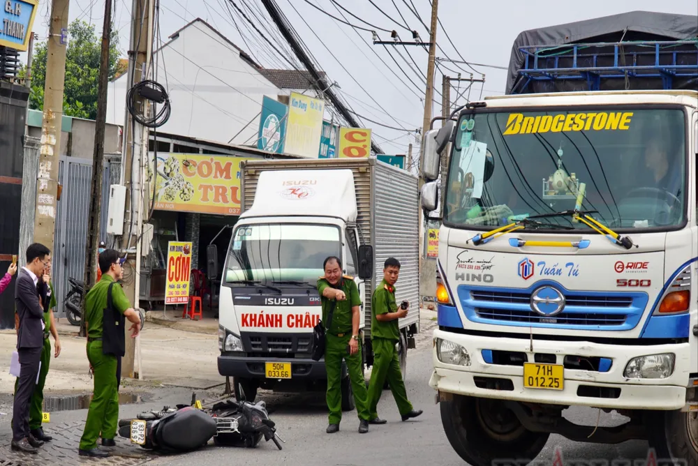 Cơ quan CSĐT Công an tỉnh Đồng Nai thực nghiệm hiện trường vào tháng 10-2024. Ảnh: VH