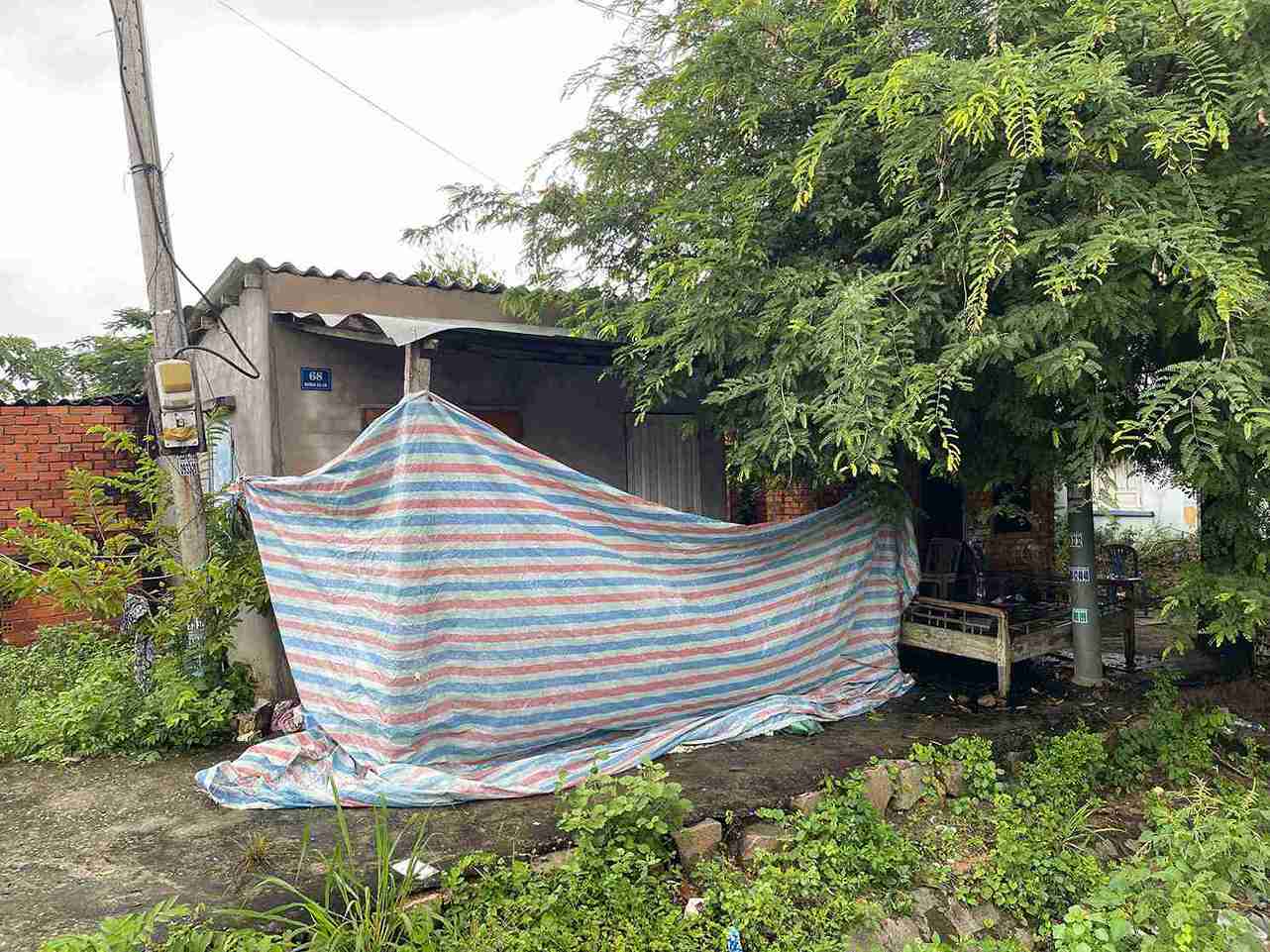 Căn nhà nơi người phụ nữ 72 tuổi bị sát hại. Ảnh: Phúc Khánh