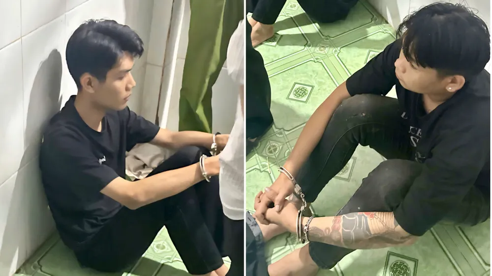 2 nghi phạm cướp giật túi xách của đôi vợ chồng đi đường khiến nạn nhân bị thương nặng. Ảnh: CACC cướp giật túi xách cần thơ