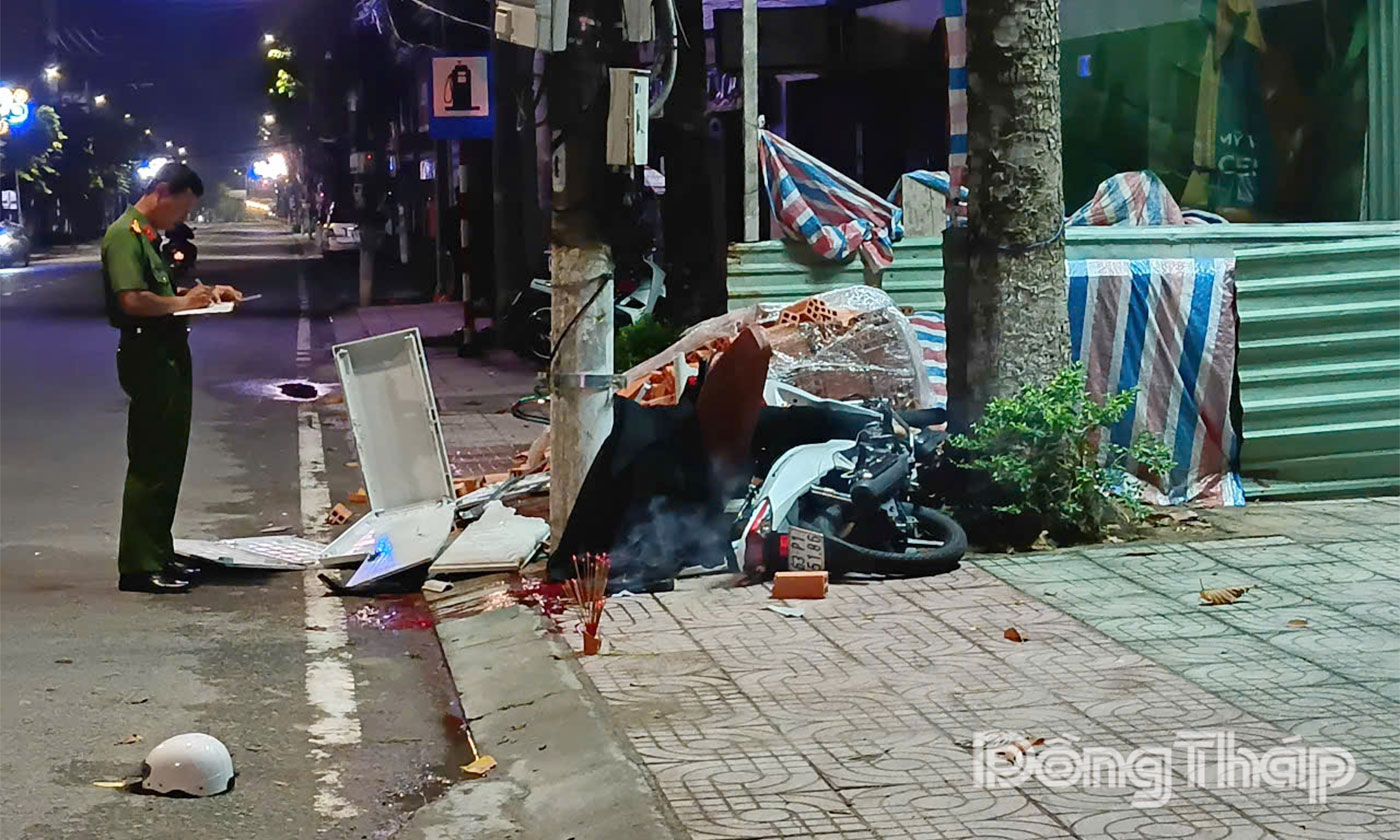 Hiện trường vụ tai nạn.