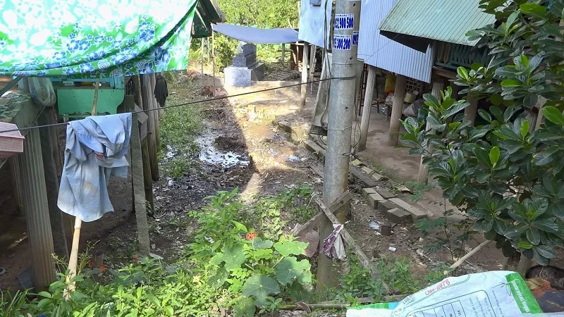 Khu vực ranh đất giữa 2 gia đình. Ảnh: CA IMG_2546.jpeg