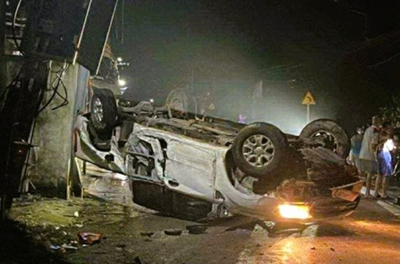 Hiện trường vụ tai nạn giao thông. Ảnh: Người lao động