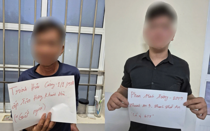 Trịnh Hữu Cường và Phan Minh Tường tại cơ quan điều tra.