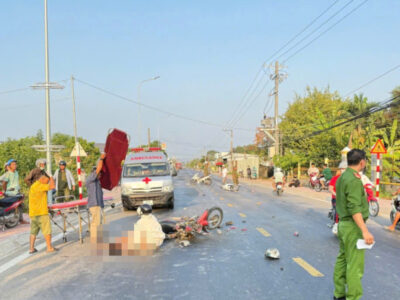 Ảnh minh họa: Va chạm giữa 2 xe máy khiến 1 người t