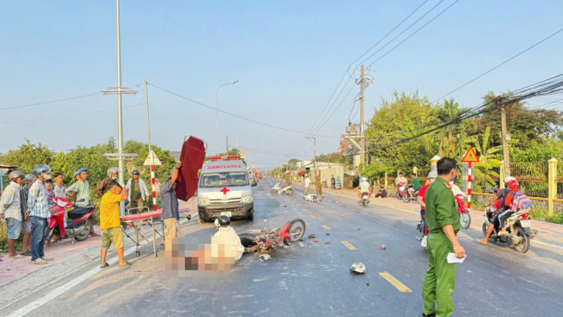 Ảnh minh họa: Va chạm giữa 2 xe máy khiến 1 người t